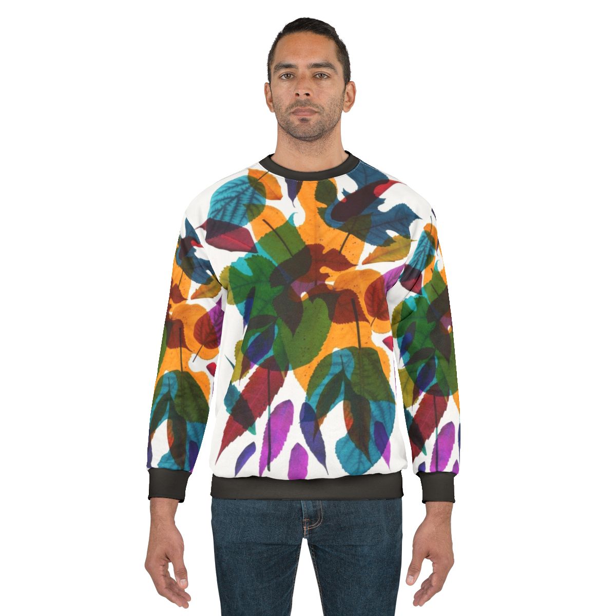 Cozy November Sweatshirt with nature inspired organic design