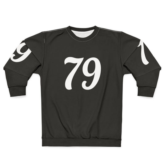 Number 79 white sports sweatshirt