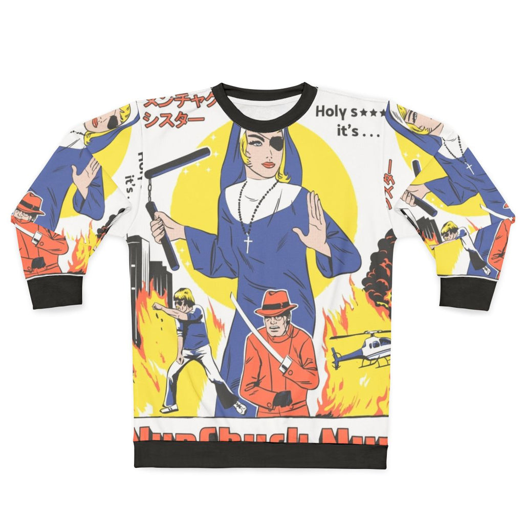 Nunchuck Nun 2 Retro Sweatshirt