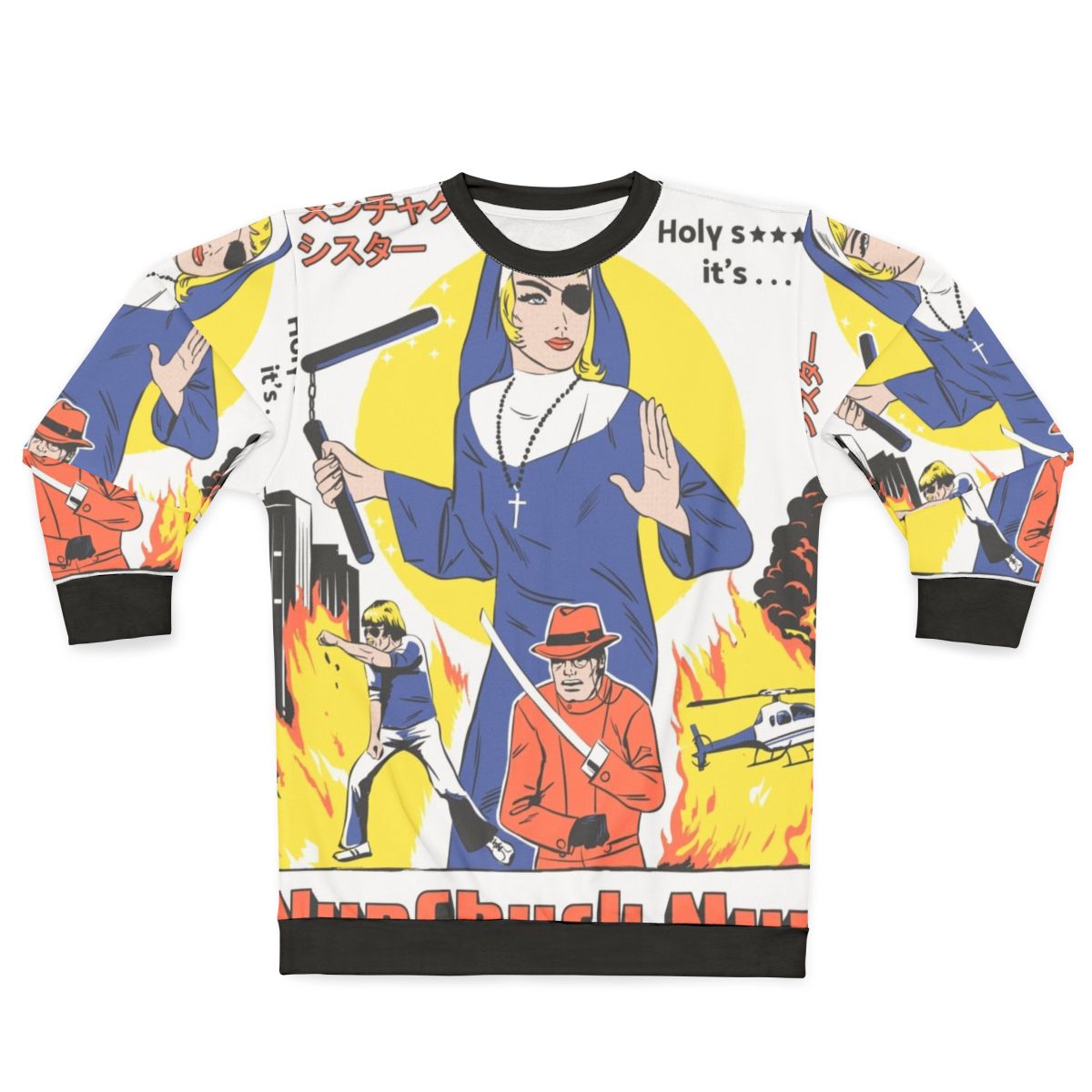 Nunchuck Nun 2 Retro Sweatshirt