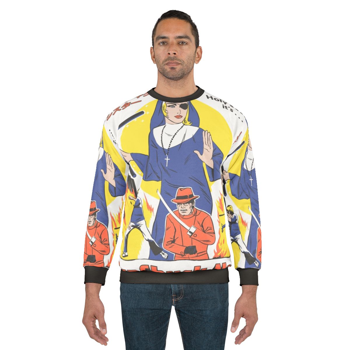 Nunchuck Nun 2 Retro Sweatshirt