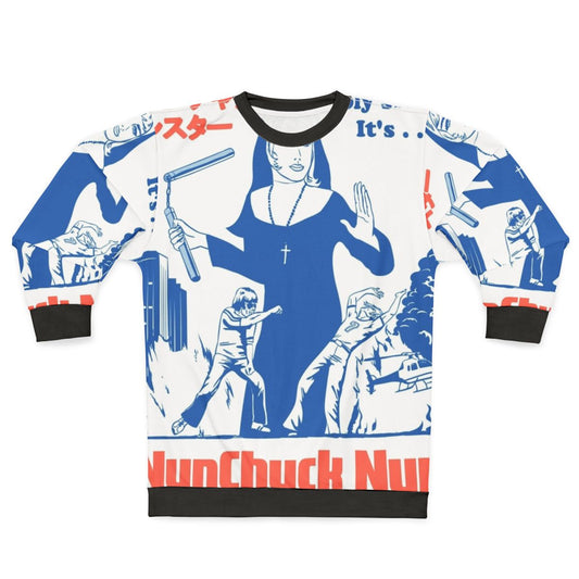 Nunchuck Nun Sweatshirt 2 - Cult Classic Retro Movie Inspired
