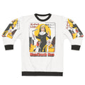 Nunchaku nun sweatshirt with retro pop culture design