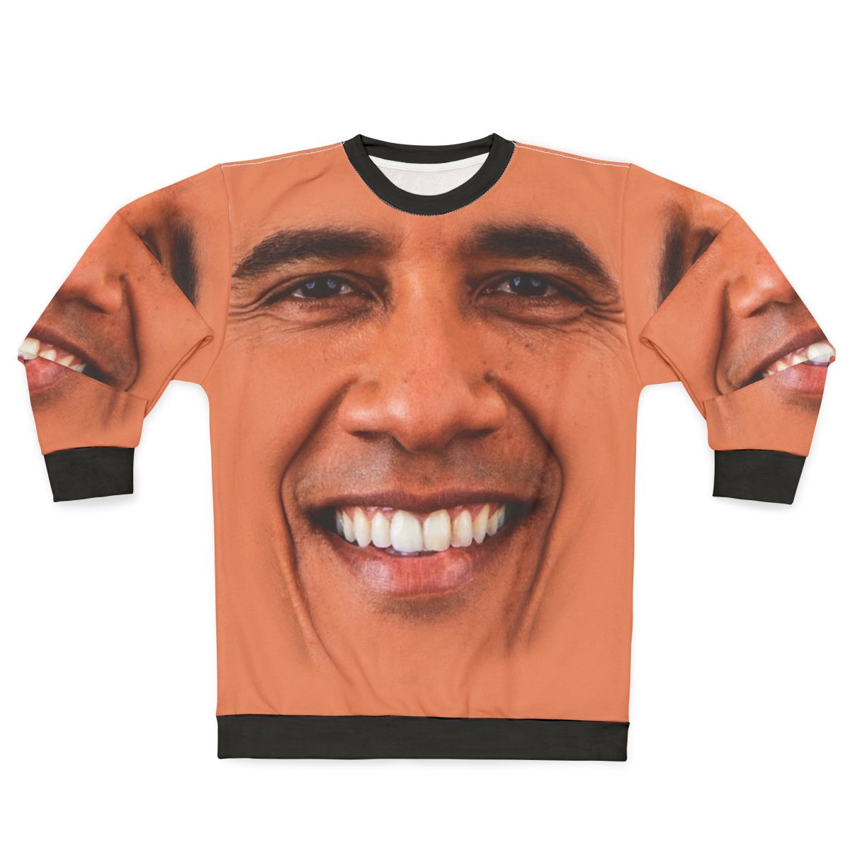 Barack Obama Sweatshirt with American Flag Design