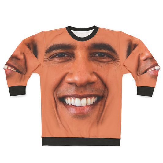 Barack Obama Sweatshirt with American Flag Design