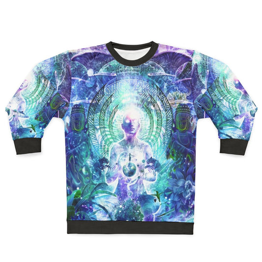 Observers of the Sky Sweatshirt with psychedelic and spiritual design