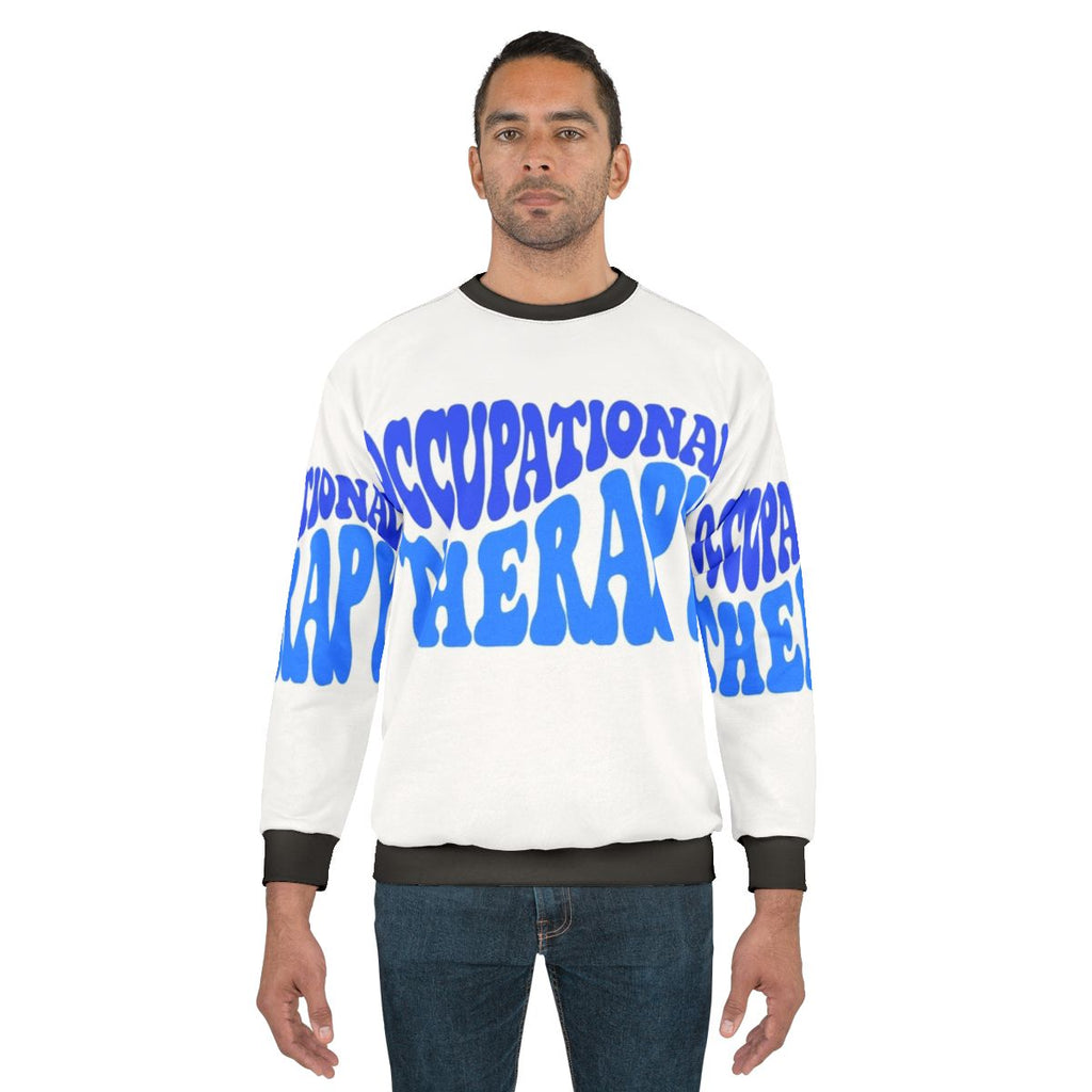 Occupational therapy sweatshirt featuring OT and functional activity design