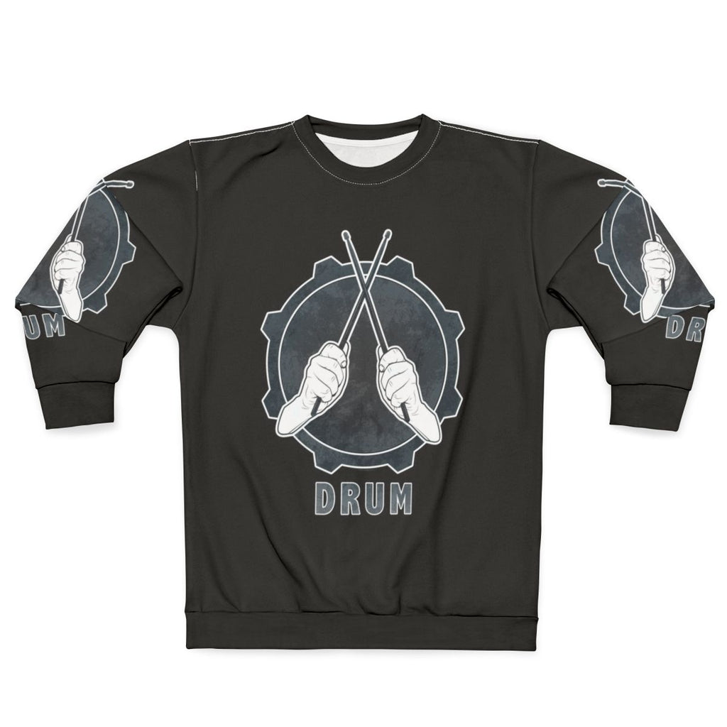 Drummer Sweatshirt with Occupations Design