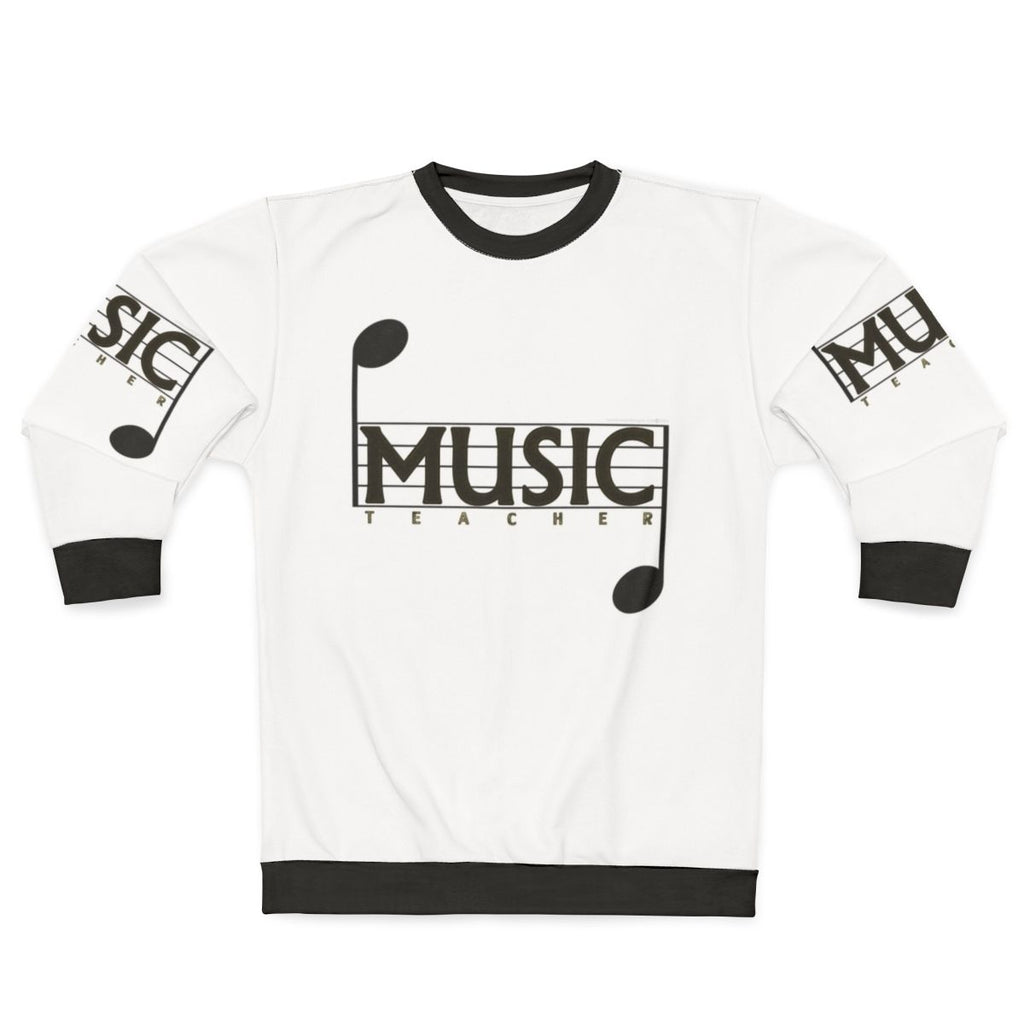 Music Teacher Sweatshirt with Musical Notes and Symbols