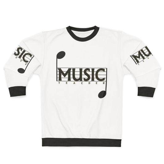 Music Teacher Sweatshirt with Musical Notes and Symbols