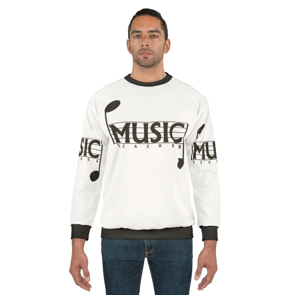 Music Teacher Sweatshirt with Musical Notes and Symbols