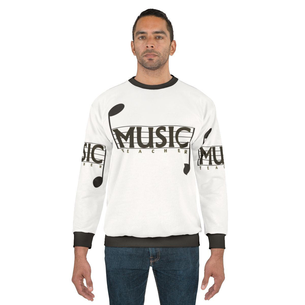 Music Teacher Sweatshirt with Musical Notes and Symbols