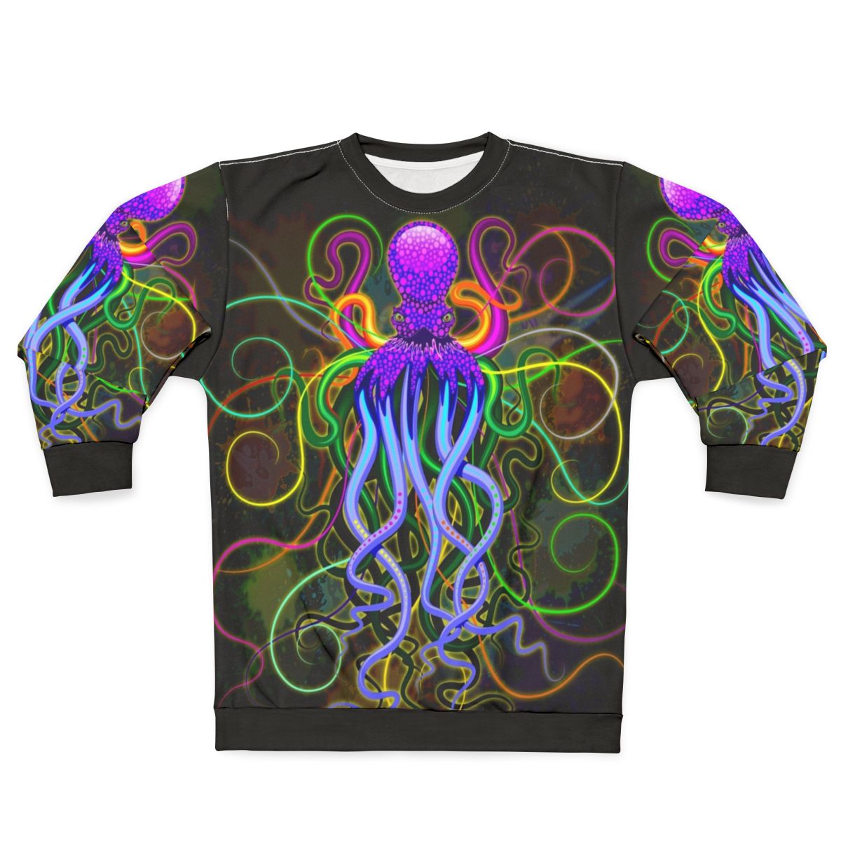 Luminescent octopus psychedelic sweatshirt