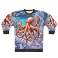 Colorful octopus graphic printed on a contemporary sweatshirt