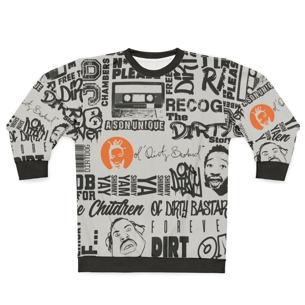 ODB Word Cloud Quotes Sweatshirt for Hip Hop and Rap Music Enthusiasts