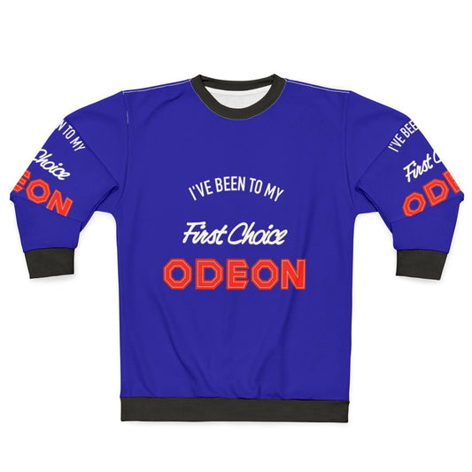 Odeon cinema retro sweatshirt featuring the 1986-1997 logo