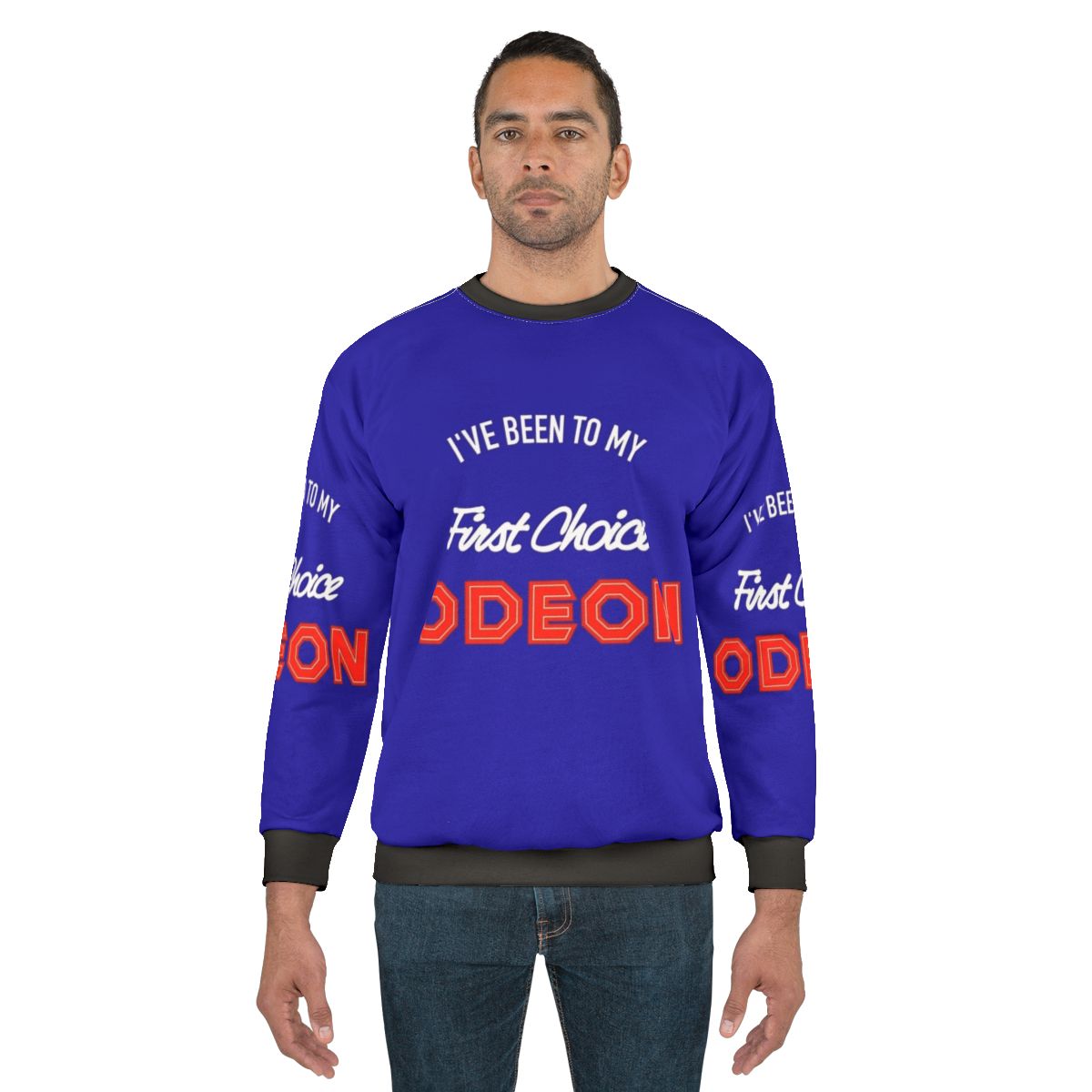 Odeon cinema retro sweatshirt featuring the 1986-1997 logo