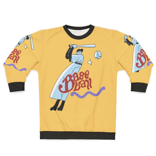 Off-baseball sweatshirt with ghost mortis design