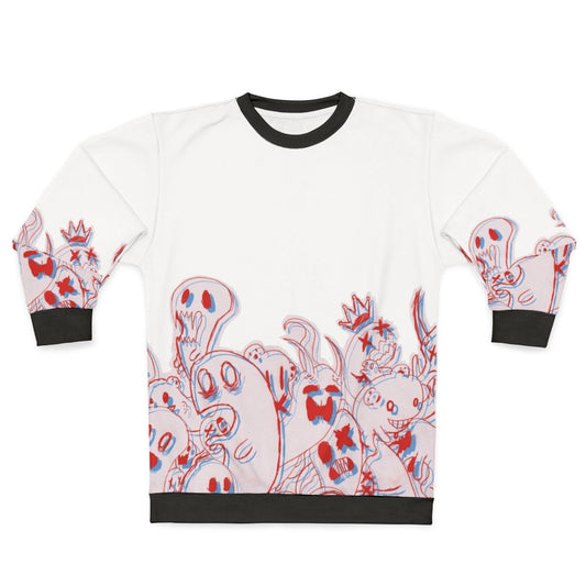 Off Ghosts Spooky Sweatshirt with 3D Ghost Design
