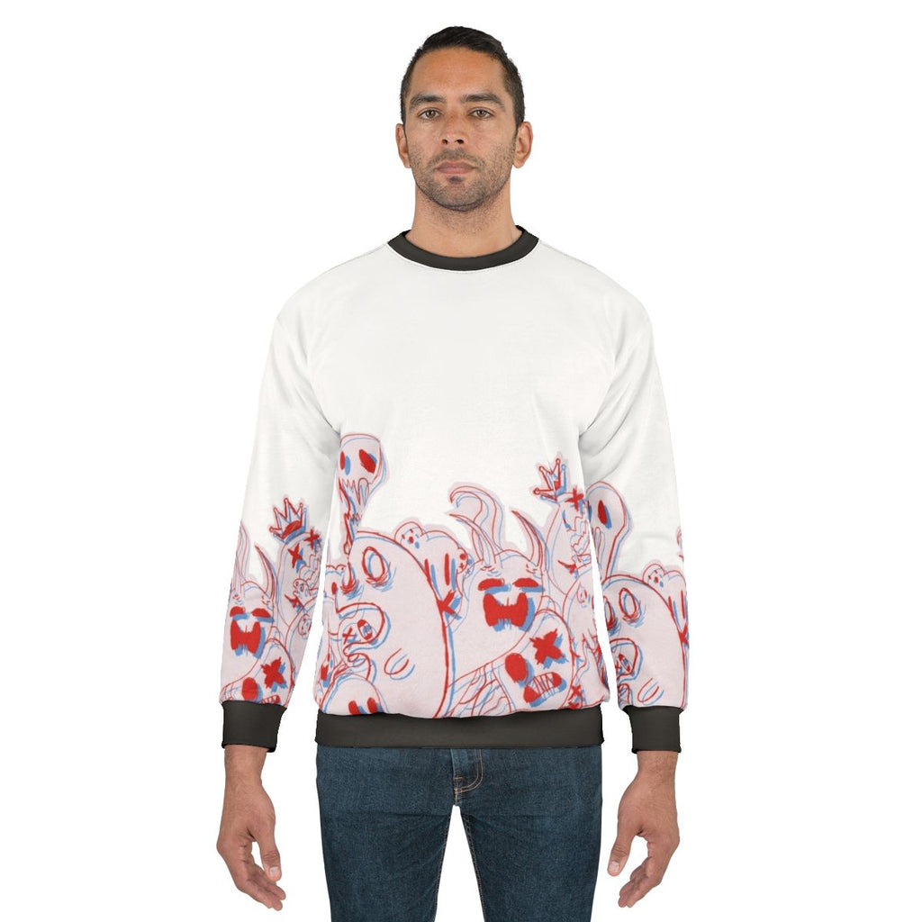 Off Ghosts Spooky Sweatshirt with 3D Ghost Design