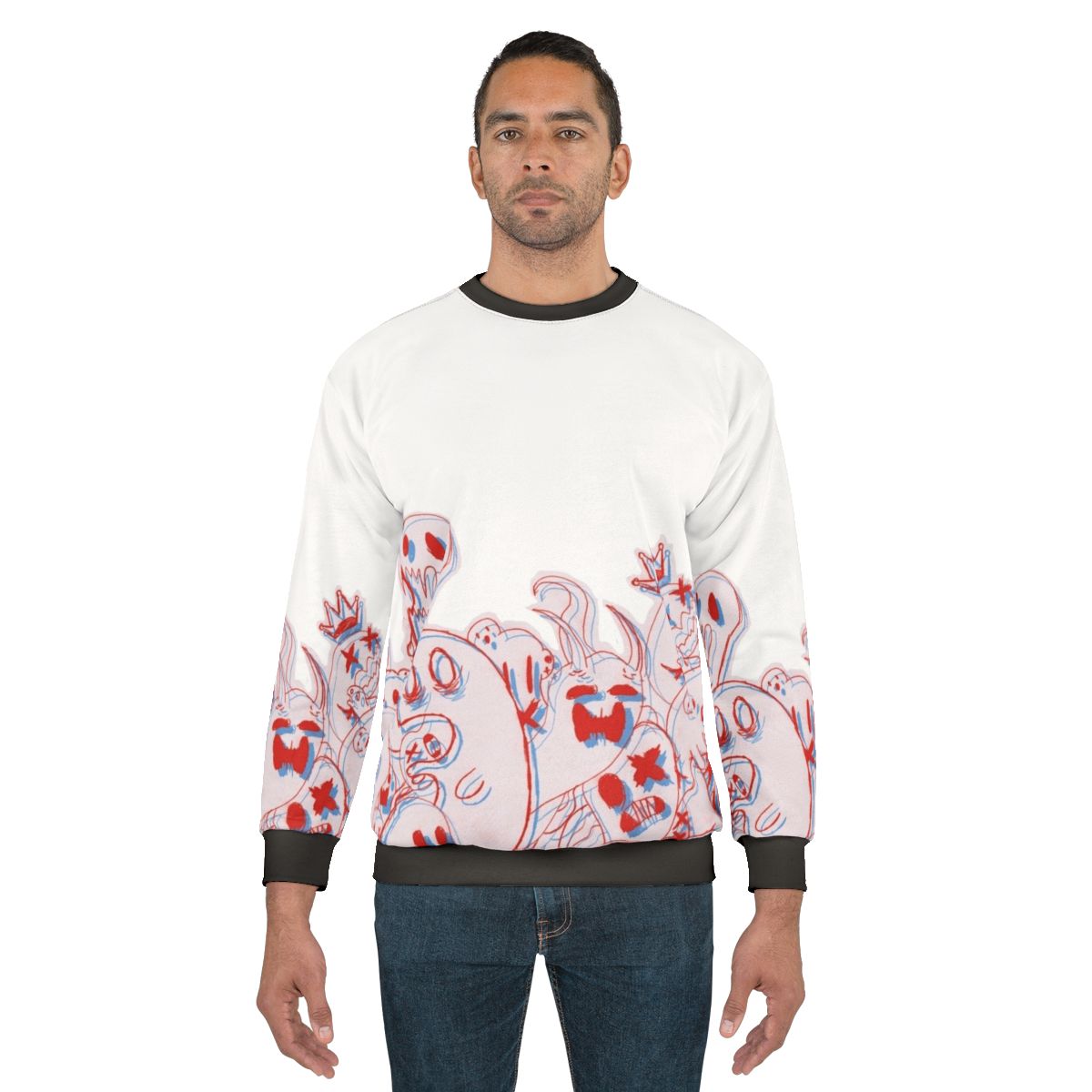 Off Ghosts Spooky Sweatshirt with 3D Ghost Design