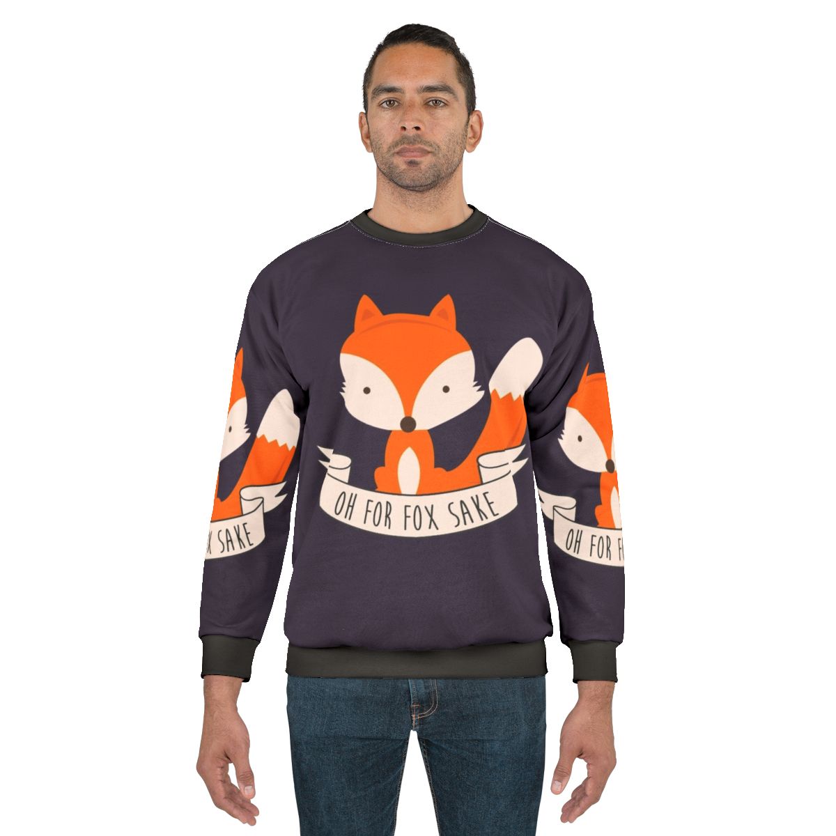 Cozy and Comfy "Oh For Fox Sake" Sweatshirt with Playful Fox Graphic