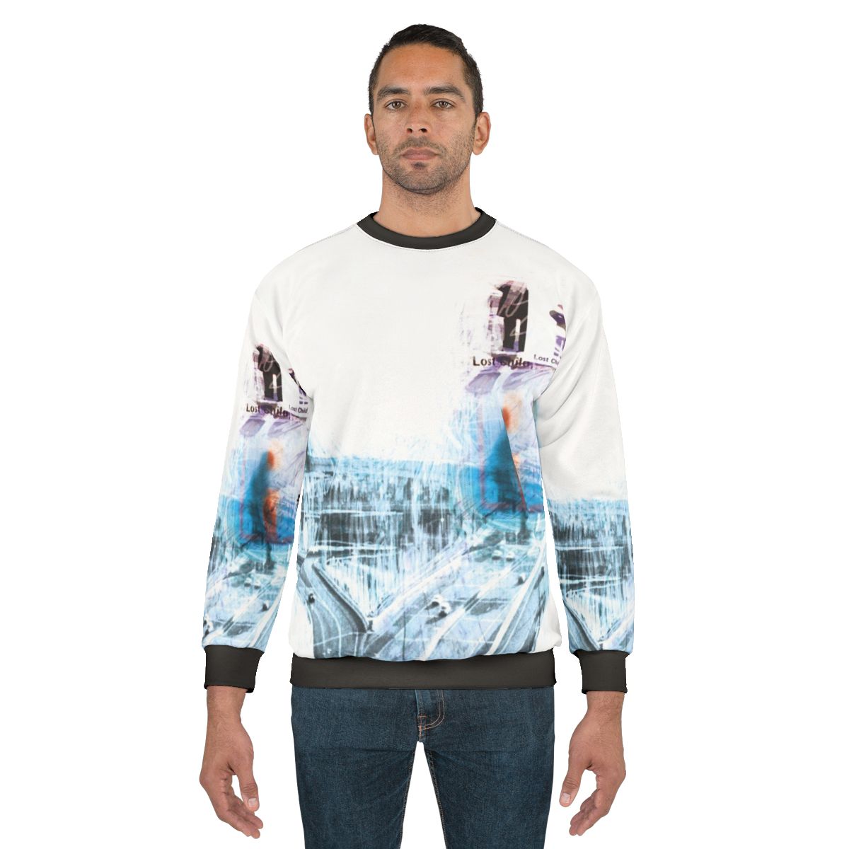 Minimalist Ok Computer Sweatshirt with Radiohead Inspired Design