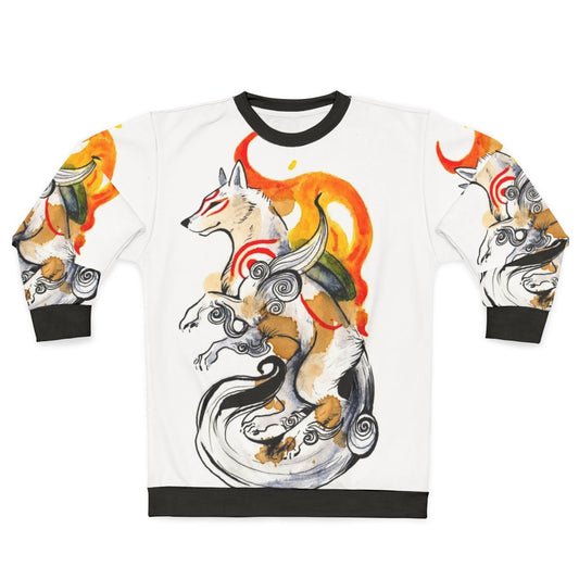 Okami Amaterasu Japanese Wolf Video Game Sweatshirt