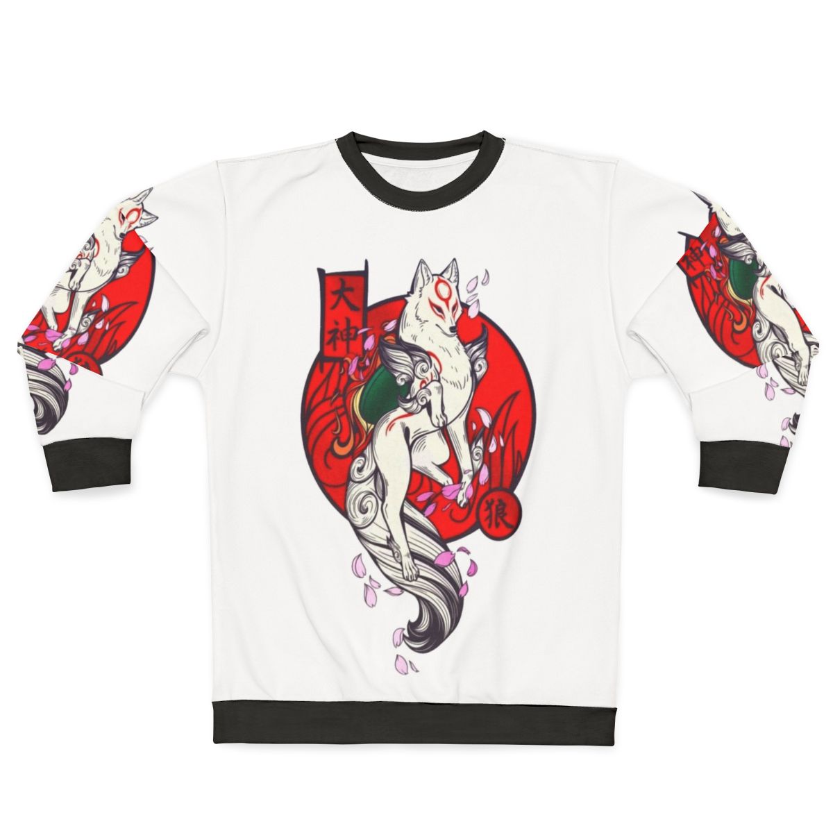 Okami Sakura Japanese Culture Sweatshirt
