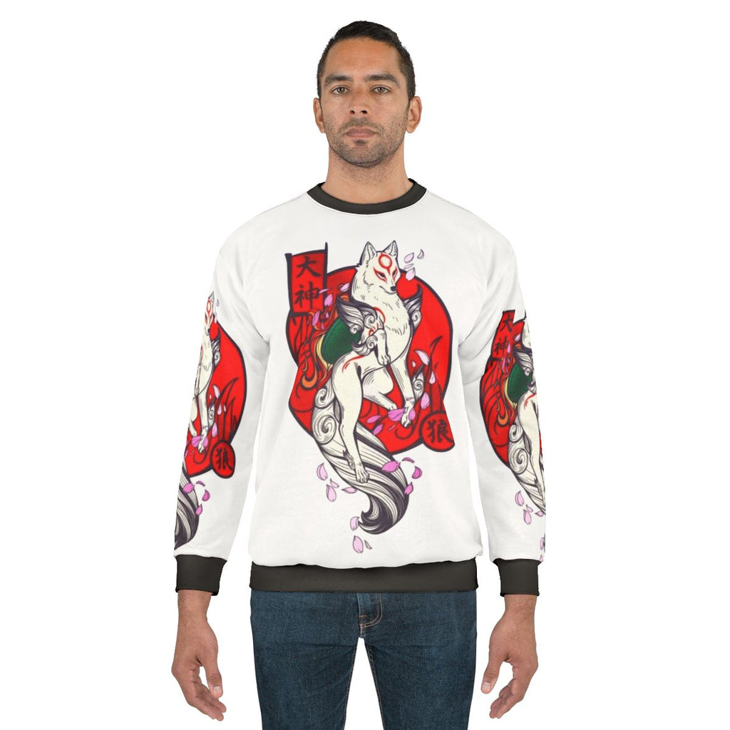 Okami Sakura Japanese Culture Sweatshirt