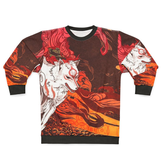Okami Sweatshirt Featuring the Great Spirit Dog