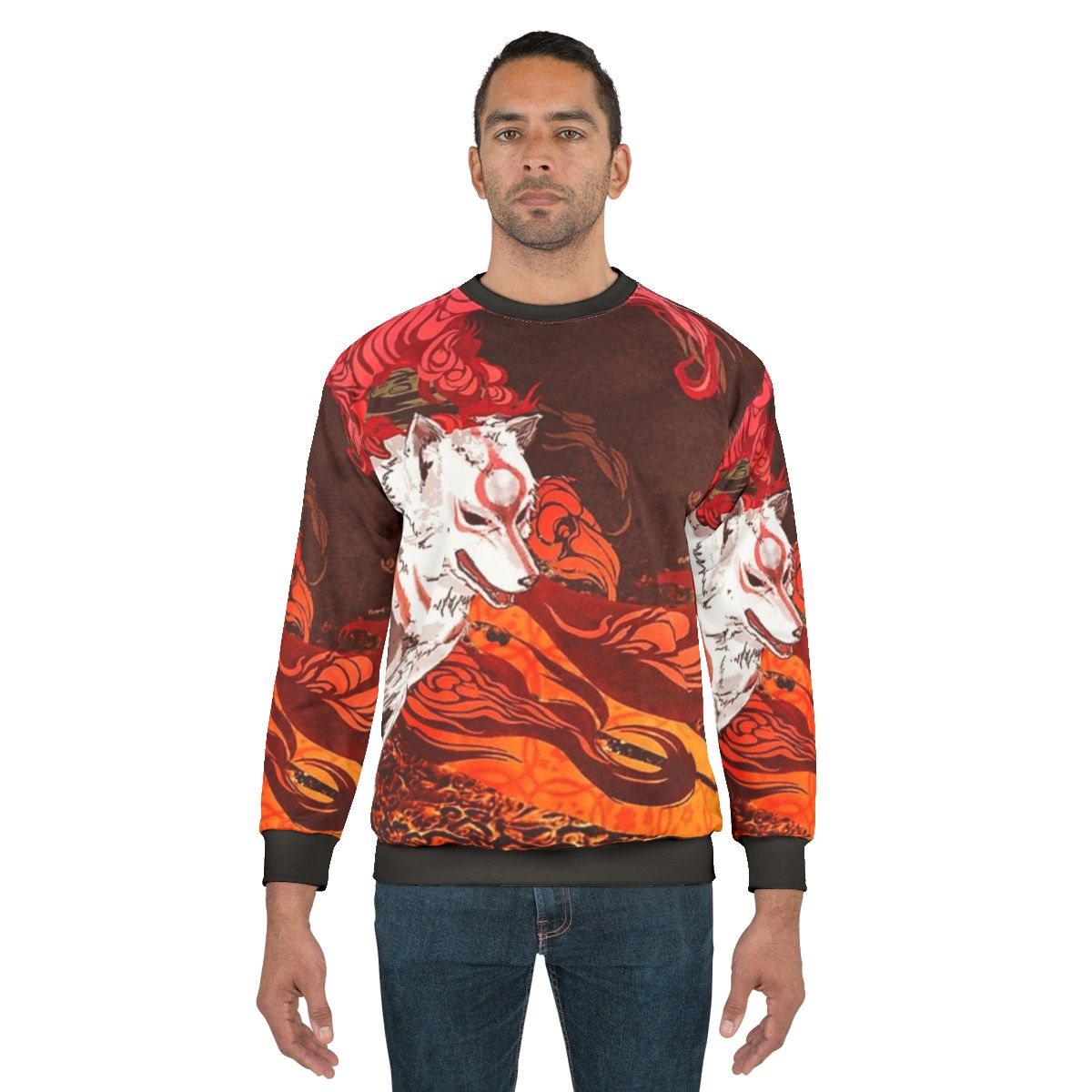 Okami Sweatshirt Featuring the Great Spirit Dog