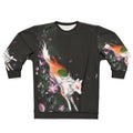 Okami Sweatshirt with Amaterasu Wolf and Sakura Flowers Design