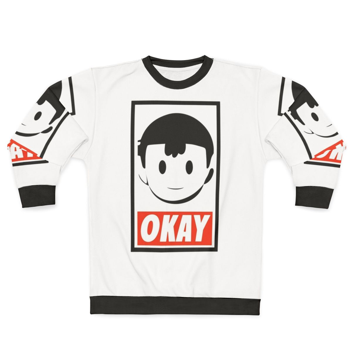 Okay Sweatshirt featuring Ness from Earthbound and Super Smash Bros