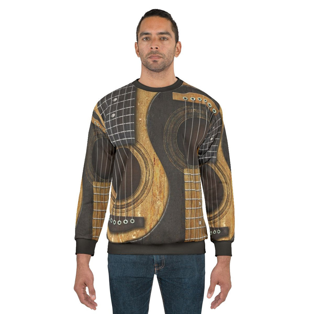 Vintage Yin Yang Acoustic Guitar Sweatshirt