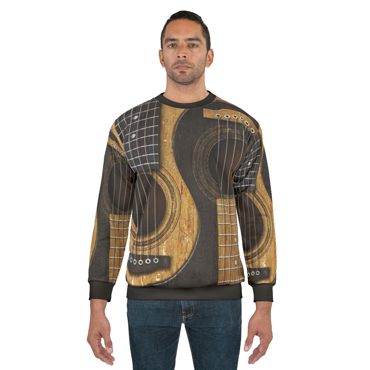 Vintage Yin Yang Acoustic Guitar Sweatshirt