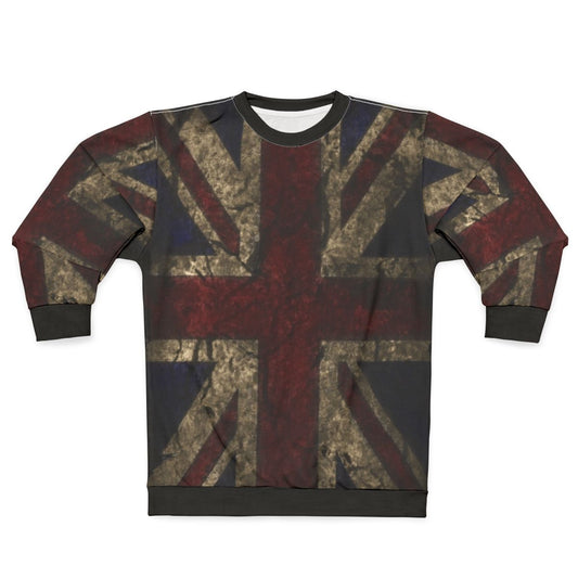 Distressed vintage UK England flag sweatshirt