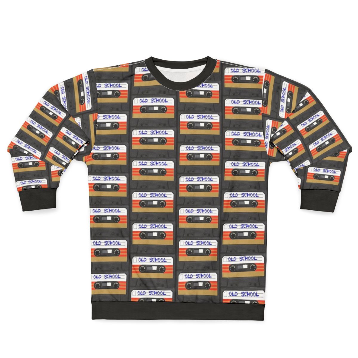 Old school music sweatshirt with classic rock and hip hop design