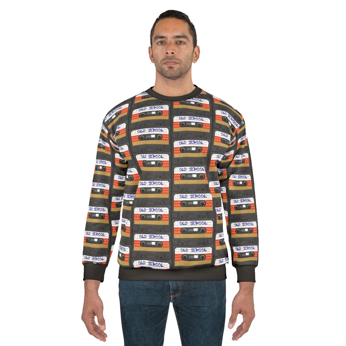 Old school music sweatshirt with classic rock and hip hop design