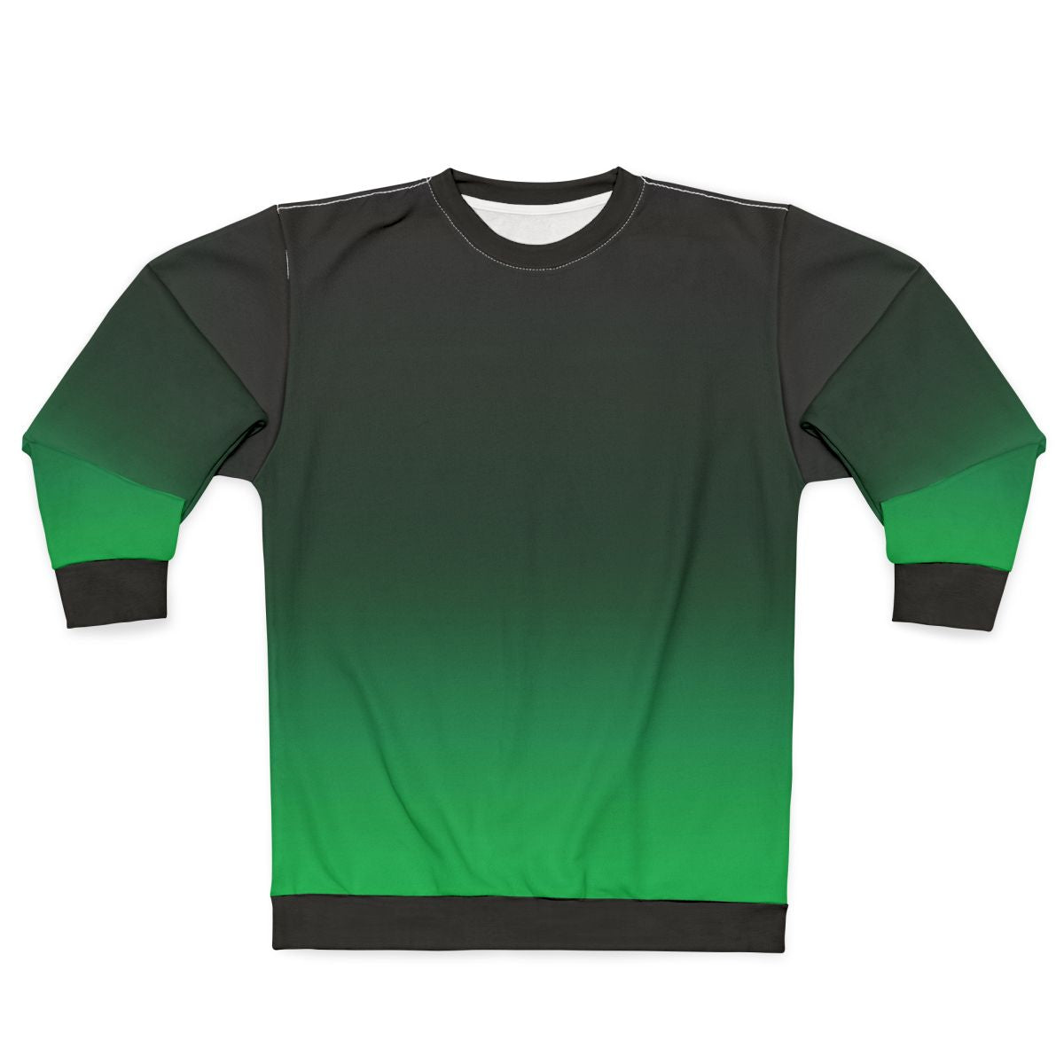 Ombre green sweatshirt with gradient design