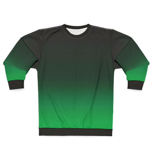 Ombre green sweatshirt with gradient design