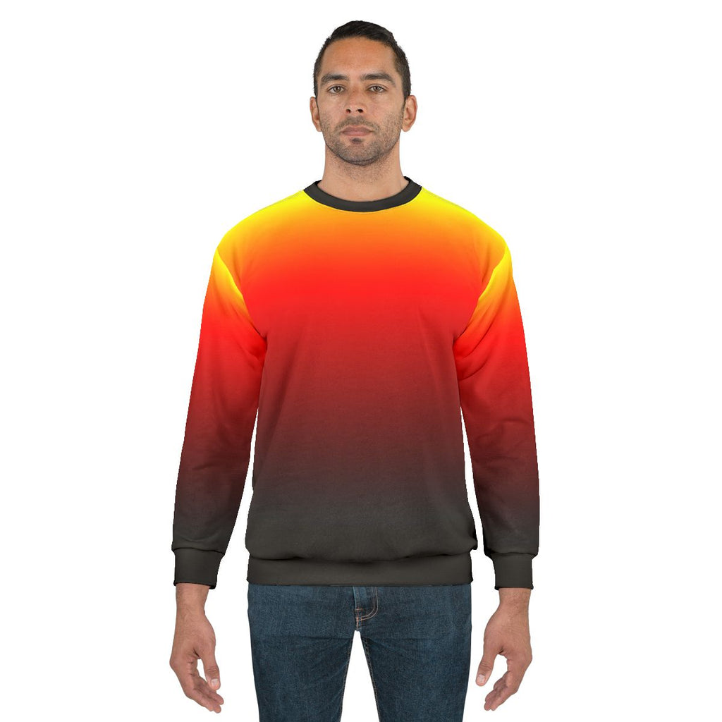Vibrant ombre sunset gradient sweatshirt