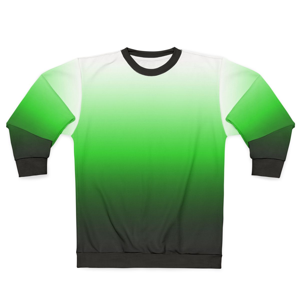 Ombre green to black sweatshirt