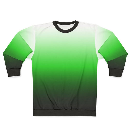Ombre green to black sweatshirt