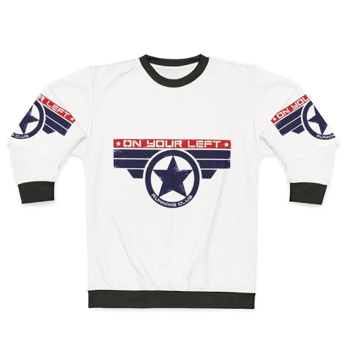 "On Your Left" Marvel Captain America Superhero Running Club Sweatshirt
