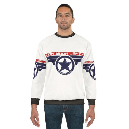 "On Your Left" Marvel Captain America Superhero Running Club Sweatshirt