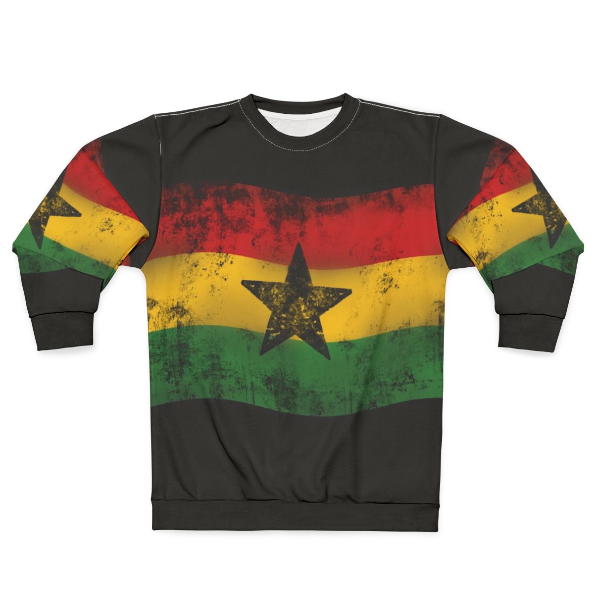 Reggae sweatshirt with One Love Rasta star design