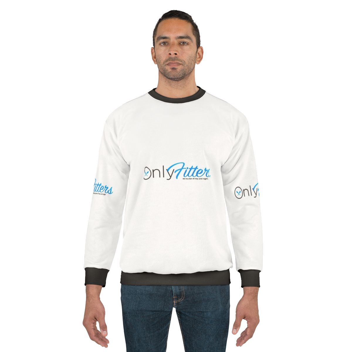Plumber Sweatshirt with "Only Fitters" Meme Design