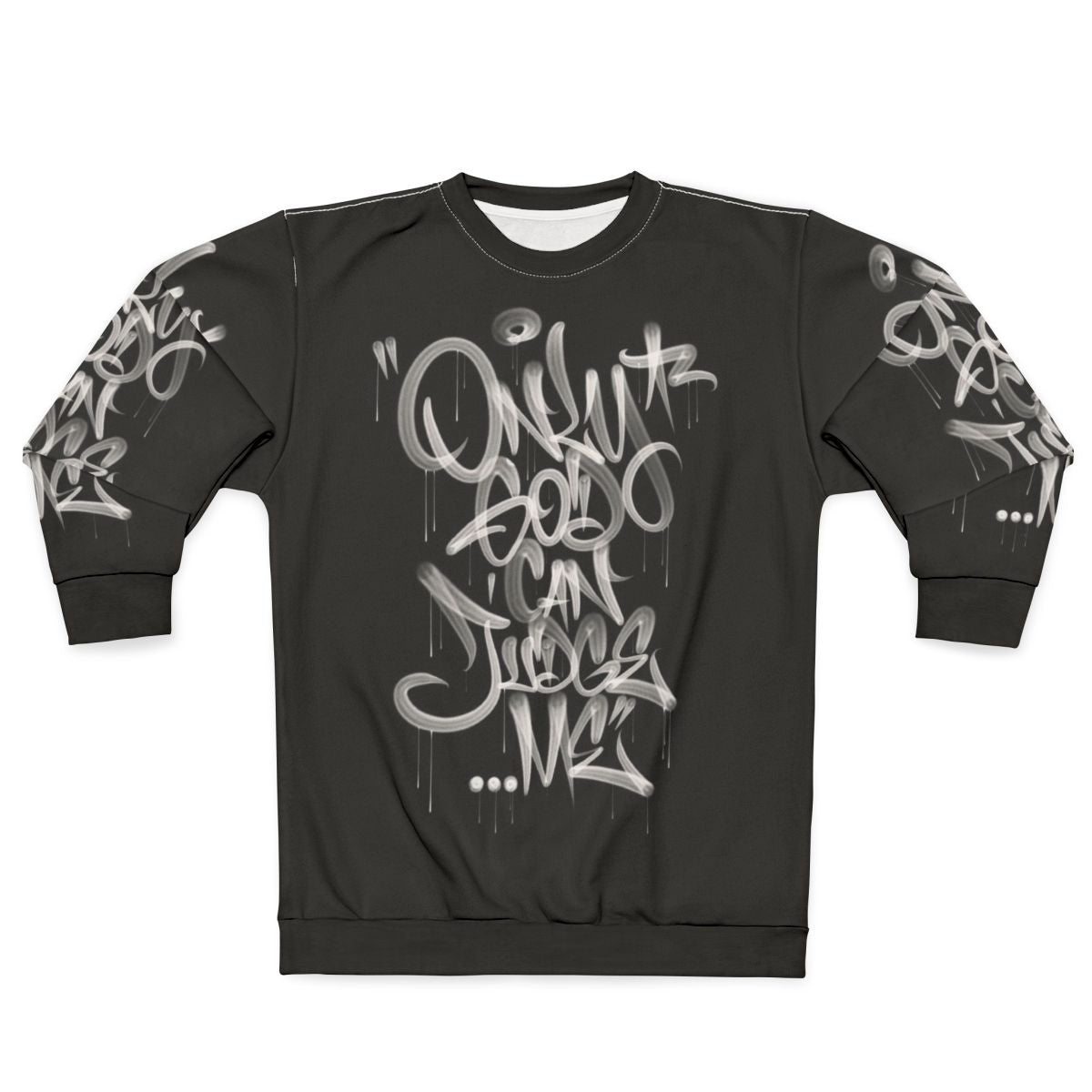 2Pac Inspired "Only God Can Judge Me" Hip Hop Graffiti Sweatshirt