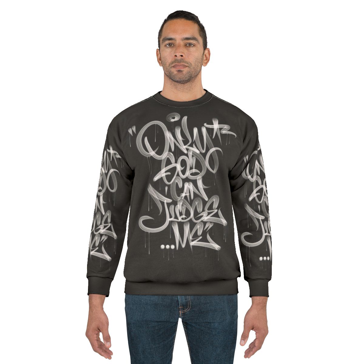 2Pac Inspired "Only God Can Judge Me" Hip Hop Graffiti Sweatshirt